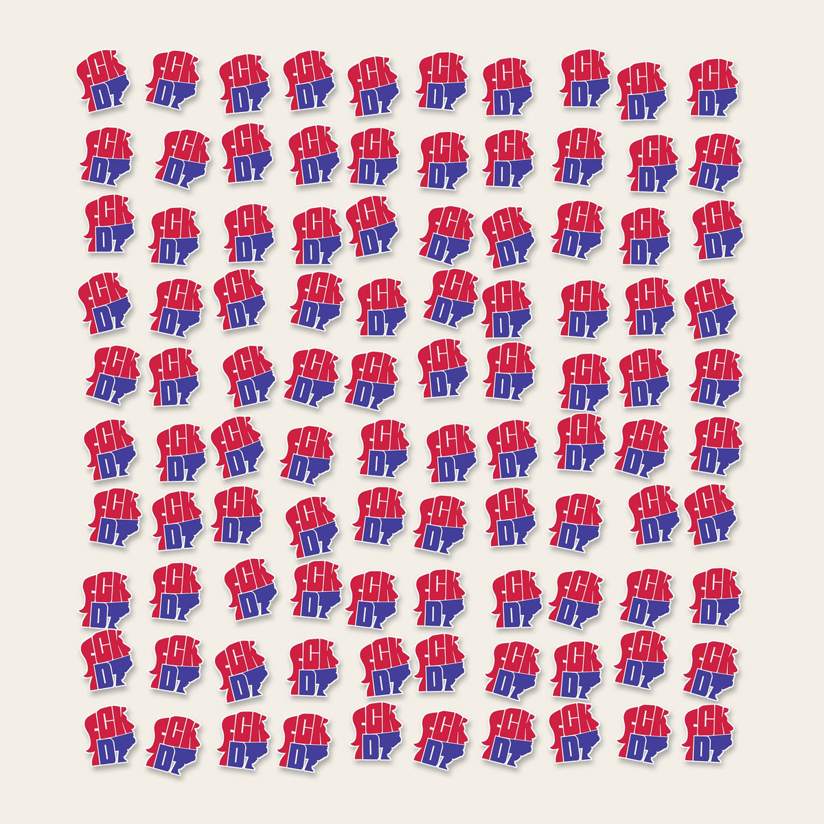 100 FCK DT die-cut stickers