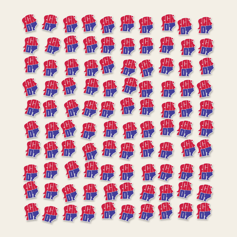 100 FCK DT die-cut stickers