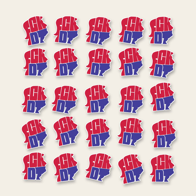 25 FCK DT die-cut stickers