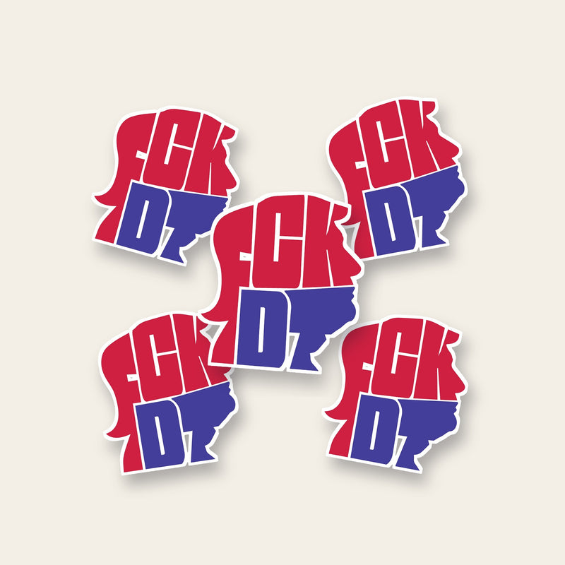 5 FCK DT Sticker die-cut stickers