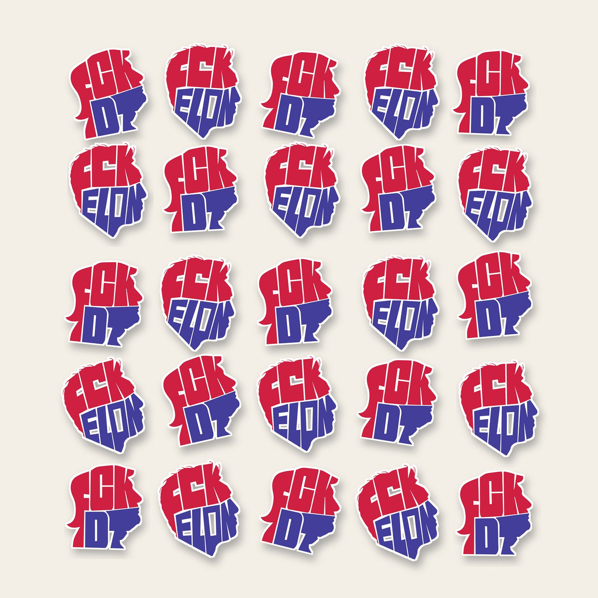 25 Mix die-cut stickers