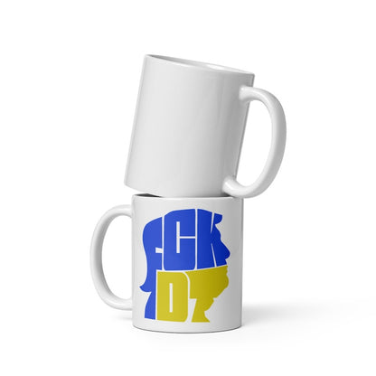 White glossy Mug - Slava Ukraini
